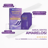 Tiras clareadoras roxas