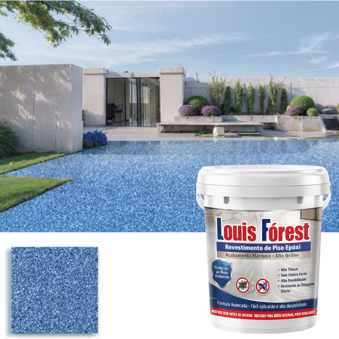 Revestimento de Piso Epóxi com Acabamento de Mármore de Alto Brilho 🔥Estoque Limitado🔥