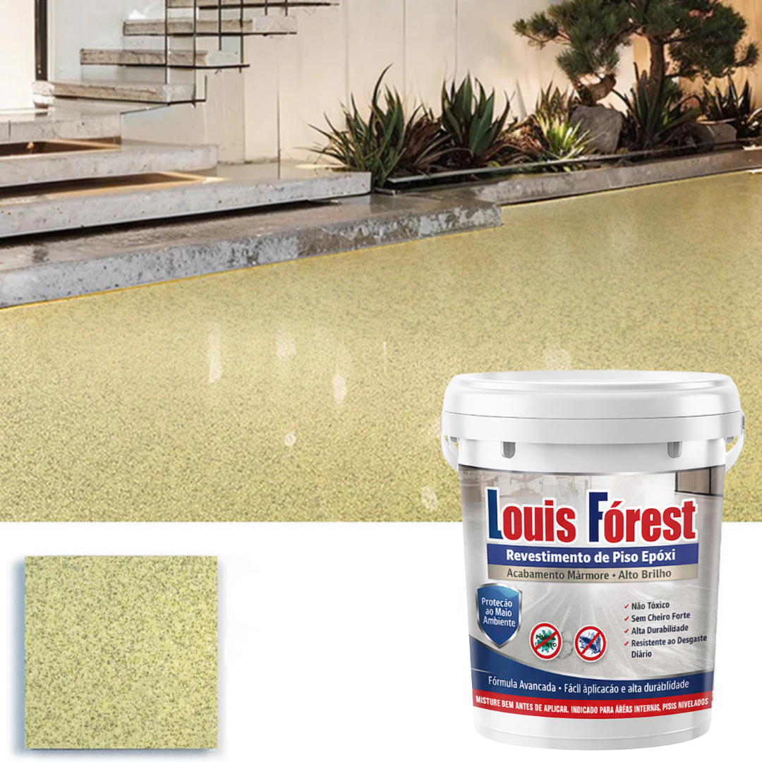 Revestimento de Piso Epóxi com Acabamento de Mármore de Alto Brilho 🔥Estoque Limitado🔥