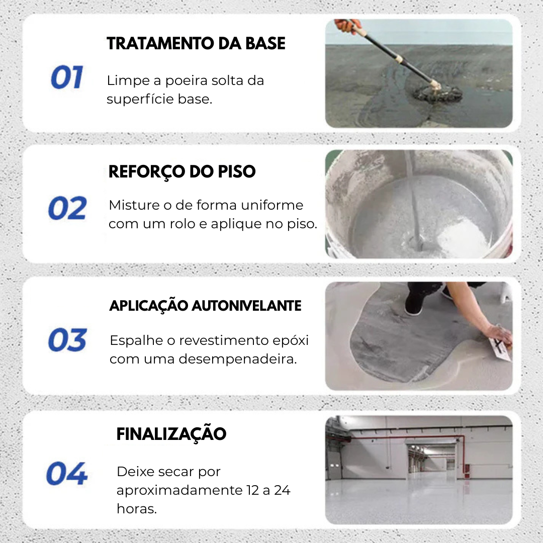 Revestimento de Piso Epóxi com Acabamento de Mármore de Alto Brilho 🔥Estoque Limitado🔥