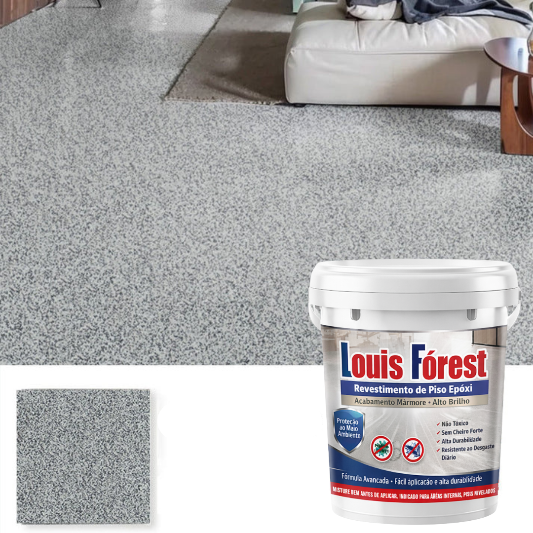 Revestimento de Piso Epóxi com Acabamento de Mármore de Alto Brilho 🔥Estoque Limitado🔥