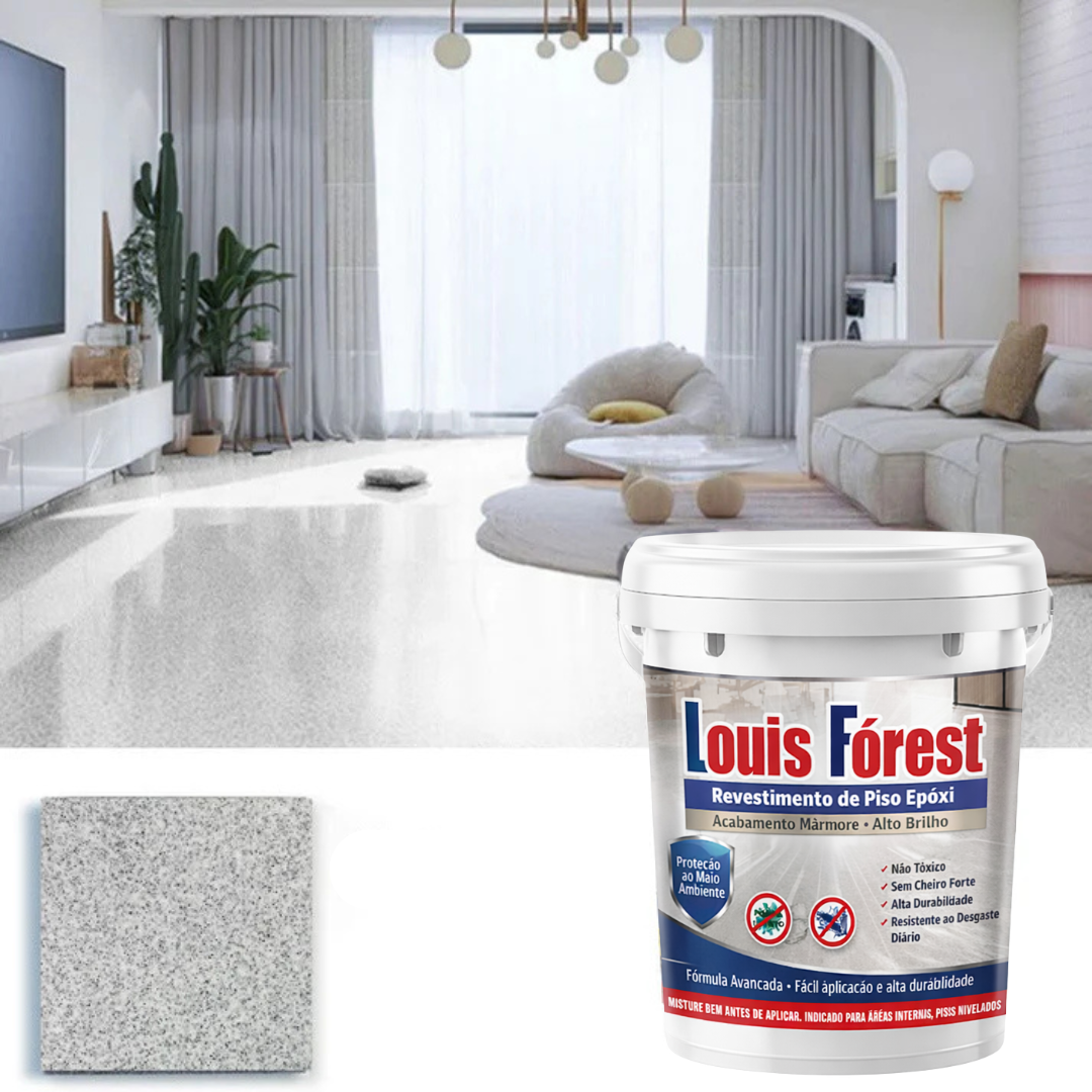 Revestimento de Piso Epóxi com Acabamento de Mármore de Alto Brilho 🔥Estoque Limitado🔥